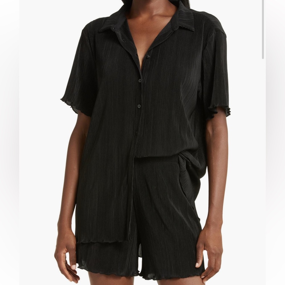 🖤Open Edit Plisse Pajama/Lounge Set